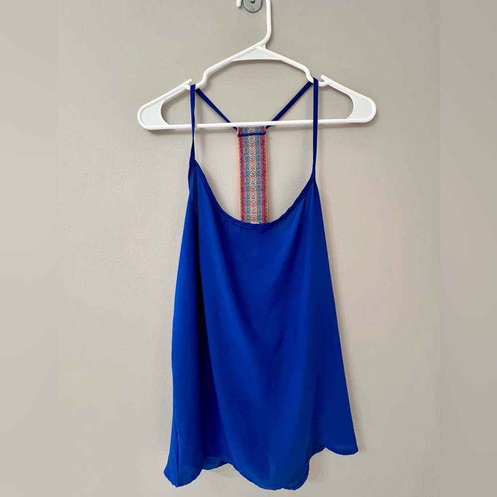 Bella D blue cobalt tank top